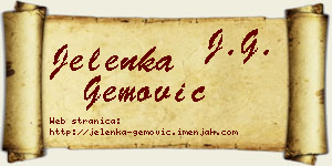 Jelenka Gemović vizit kartica